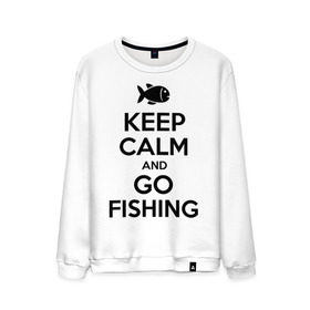Мужской свитшот хлопок с принтом Keep calm and go fishing в Санкт-Петербурге, 100% хлопок |  | Тематика изображения на принте: fishing | keep calm | рыбак | рыбалка | рыбачить | сохраняй спокойствие