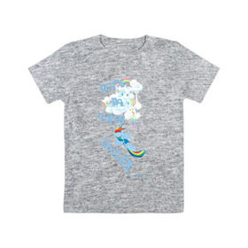Детская футболка хлопок с принтом Rainbow Dash Let`s Do This в Санкт-Петербурге, 100% хлопок | круглый вырез горловины, полуприлегающий силуэт, длина до линии бедер | Тематика изображения на принте: 