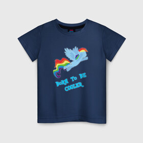 Детская футболка хлопок с принтом Rainbow Dash в Санкт-Петербурге, 100% хлопок | круглый вырез горловины, полуприлегающий силуэт, длина до линии бедер | Тематика изображения на принте: 