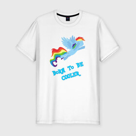 Мужская футболка премиум с принтом Rainbow Dash в Санкт-Петербурге, 92% хлопок, 8% лайкра | приталенный силуэт, круглый вырез ворота, длина до линии бедра, короткий рукав | 