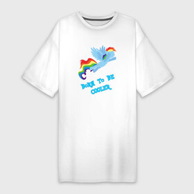 Платье-футболка хлопок с принтом Rainbow Dash в Санкт-Петербурге,  |  | 
