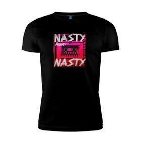 Мужская футболка премиум с принтом The Prodigy Nasty в Санкт-Петербурге, 92% хлопок, 8% лайкра | приталенный силуэт, круглый вырез ворота, длина до линии бедра, короткий рукав | 