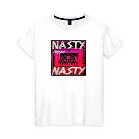 Женская футболка хлопок с принтом The Prodigy Nasty в Санкт-Петербурге, 100% хлопок | прямой крой, круглый вырез горловины, длина до линии бедер, слегка спущенное плечо | 