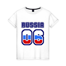 Женская футболка хлопок с принтом Russia - 06 (Республика Ингушетия) в Санкт-Петербурге, 100% хлопок | прямой крой, круглый вырез горловины, длина до линии бедер, слегка спущенное плечо | Тематика изображения на принте: 