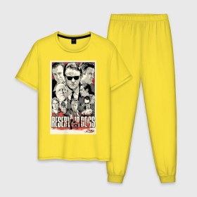 Мужская пижама хлопок с принтом Reservoir Dogs в Санкт-Петербурге, 100% хлопок | брюки и футболка прямого кроя, без карманов, на брюках мягкая резинка на поясе и по низу штанин
 | 