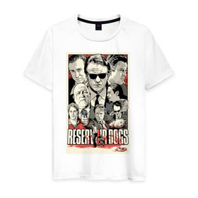 Мужская футболка хлопок с принтом Reservoir Dogs в Санкт-Петербурге, 100% хлопок | прямой крой, круглый вырез горловины, длина до линии бедер, слегка спущенное плечо. | 