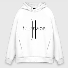 Мужское худи Oversize хлопок с принтом Lineage logo в Санкт-Петербурге, френч-терри — 70% хлопок, 30% полиэстер. Мягкий теплый начес внутри —100% хлопок | боковые карманы, эластичные манжеты и нижняя кромка, капюшон на магнитной кнопке | Тематика изображения на принте: lineage | logo | игра | логотип