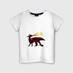 Детская футболка хлопок с принтом Skyrim в Санкт-Петербурге, 100% хлопок | круглый вырез горловины, полуприлегающий силуэт, длина до линии бедер | 