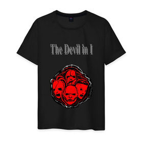 Мужская футболка хлопок с принтом The Devil in I в Санкт-Петербурге, 100% хлопок | прямой крой, круглый вырез горловины, длина до линии бедер, слегка спущенное плечо. | slipknot | the devil in i