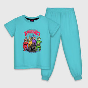 Детская пижама хлопок с принтом Зомбопузики в Санкт-Петербурге, 100% хлопок |  брюки и футболка прямого кроя, без карманов, на брюках мягкая резинка на поясе и по низу штанин
 | Тематика изображения на принте: зомби