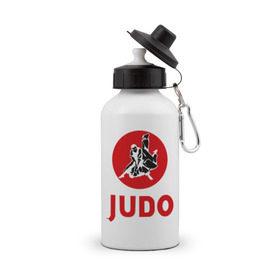 Бутылка спортивная с принтом Judo в Санкт-Петербурге, металл | емкость — 500 мл, в комплекте две пластиковые крышки и карабин для крепления | дзюдо