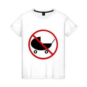 Женская футболка хлопок с принтом Child Free в Санкт-Петербурге, 100% хлопок | прямой крой, круглый вырез горловины, длина до линии бедер, слегка спущенное плечо | child free | чайлдфри
