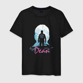 Мужская футболка хлопок с принтом Supernatural - Dean в Санкт-Петербурге, 100% хлопок | прямой крой, круглый вырез горловины, длина до линии бедер, слегка спущенное плечо. | 