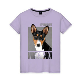 Женская футболка хлопок с принтом Басенджи в Санкт-Петербурге, 100% хлопок | прямой крой, круглый вырез горловины, длина до линии бедер, слегка спущенное плечо | drug | басенджи | порода | собака