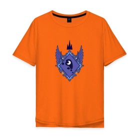 Мужская футболка хлопок Oversize с принтом Luna (logo) в Санкт-Петербурге, 100% хлопок | свободный крой, круглый ворот, “спинка” длиннее передней части | logo | logotip | mlp | pony | sweg | луна | пони