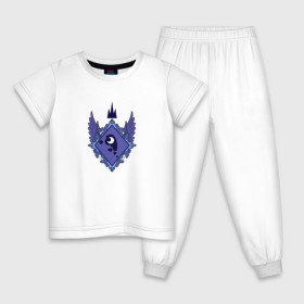Детская пижама хлопок с принтом Luna (logo) в Санкт-Петербурге, 100% хлопок |  брюки и футболка прямого кроя, без карманов, на брюках мягкая резинка на поясе и по низу штанин
 | logo | logotip | mlp | pony | sweg | луна | пони