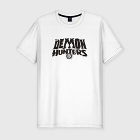Мужская футболка премиум с принтом Demon Hunters в Санкт-Петербурге, 92% хлопок, 8% лайкра | приталенный силуэт, круглый вырез ворота, длина до линии бедра, короткий рукав | Тематика изображения на принте: дин | сериал | супернатурал