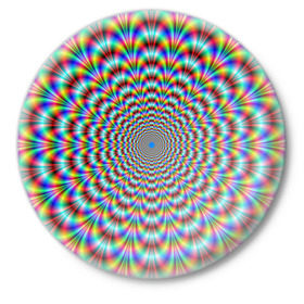 Значок с принтом Оптическая иллюзия в Санкт-Петербурге,  металл | круглая форма, металлическая застежка в виде булавки | Тематика изображения на принте: восприятие | иллюзия | оптическая иллюзия