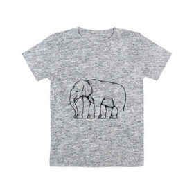 Детская футболка хлопок с принтом Сколько ног у слона в Санкт-Петербурге, 100% хлопок | круглый вырез горловины, полуприлегающий силуэт, длина до линии бедер | слон