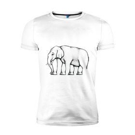Мужская футболка премиум с принтом Сколько ног у слона в Санкт-Петербурге, 92% хлопок, 8% лайкра | приталенный силуэт, круглый вырез ворота, длина до линии бедра, короткий рукав | слон