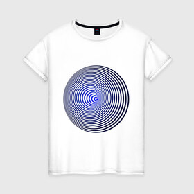 Женская футболка хлопок с принтом Вмятина в Санкт-Петербурге, 100% хлопок | прямой крой, круглый вырез горловины, длина до линии бедер, слегка спущенное плечо | вмятина | восприятие | иллюзии | мозг | обман зрения | оптическая | цвет