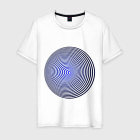 Мужская футболка хлопок с принтом Вмятина в Санкт-Петербурге, 100% хлопок | прямой крой, круглый вырез горловины, длина до линии бедер, слегка спущенное плечо. | вмятина | восприятие | иллюзии | мозг | обман зрения | оптическая | цвет