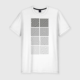 Мужская футболка премиум с принтом Illusion grey в Санкт-Петербурге, 92% хлопок, 8% лайкра | приталенный силуэт, круглый вырез ворота, длина до линии бедра, короткий рукав | Тематика изображения на принте: восприятие | иллюзии | мозг | обман зрения | оптическая | цвет
