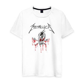 Мужская футболка хлопок с принтом Metallica - Scary Guy в Санкт-Петербурге, 100% хлопок | прямой крой, круглый вырез горловины, длина до линии бедер, слегка спущенное плечо. | металлика