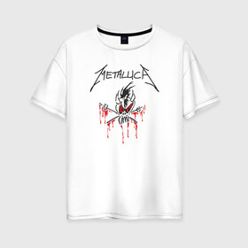 Женская футболка хлопок Oversize с принтом Metallica - Scary Guy в Санкт-Петербурге, 100% хлопок | свободный крой, круглый ворот, спущенный рукав, длина до линии бедер
 | металлика