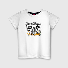 Детская футболка хлопок с принтом Fnatic Team в Санкт-Петербурге, 100% хлопок | круглый вырез горловины, полуприлегающий силуэт, длина до линии бедер | counter strike | csgo | fnatic