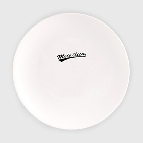 Тарелка с принтом Metallica (Yankees font) в Санкт-Петербурге, фарфор | диаметр - 210 мм
диаметр для нанесения принта - 120 мм | Тематика изображения на принте: металлика