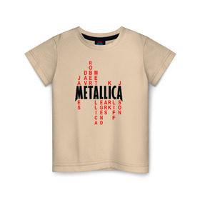 Детская футболка хлопок с принтом Metallica History в Санкт-Петербурге, 100% хлопок | круглый вырез горловины, полуприлегающий силуэт, длина до линии бедер | металлика