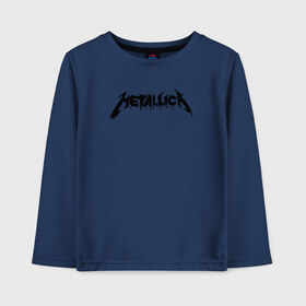Детский лонгслив хлопок с принтом Metallica painted logo в Санкт-Петербурге, 100% хлопок | круглый вырез горловины, полуприлегающий силуэт, длина до линии бедер | металлика