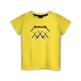 Детская футболка хлопок с принтом 30-летие группы Металлика в Санкт-Петербурге, 100% хлопок | круглый вырез горловины, полуприлегающий силуэт, длина до линии бедер | xxx | тридцать | ххх | юбилей