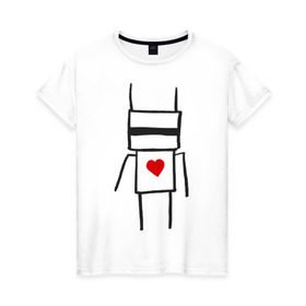 Женская футболка хлопок с принтом Chappie в Санкт-Петербурге, 100% хлопок | прямой крой, круглый вырез горловины, длина до линии бедер, слегка спущенное плечо | die antwoord