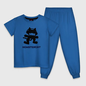 Детская пижама хлопок с принтом Monstercat в Санкт-Петербурге, 100% хлопок |  брюки и футболка прямого кроя, без карманов, на брюках мягкая резинка на поясе и по низу штанин
 | 