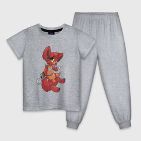 Детская пижама хлопок с принтом Foxy fnaf в Санкт-Петербурге, 100% хлопок |  брюки и футболка прямого кроя, без карманов, на брюках мягкая резинка на поясе и по низу штанин
 | Тематика изображения на принте: @