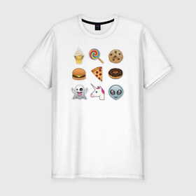 Мужская футболка премиум с принтом Свэг смайлы в Санкт-Петербурге, 92% хлопок, 8% лайкра | приталенный силуэт, круглый вырез ворота, длина до линии бедра, короткий рукав | Тематика изображения на принте: emoji | swag