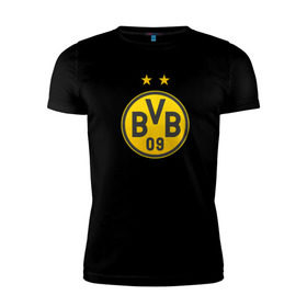 Мужская футболка премиум с принтом Borussia Dortmund в Санкт-Петербурге, 92% хлопок, 8% лайкра | приталенный силуэт, круглый вырез ворота, длина до линии бедра, короткий рукав | bvb borussia mr marcoreus dortmund borussiado