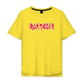 Мужская футболка хлопок Oversize с принтом Iron Maiden в Санкт-Петербурге, 100% хлопок | свободный крой, круглый ворот, “спинка” длиннее передней части | iron maiden