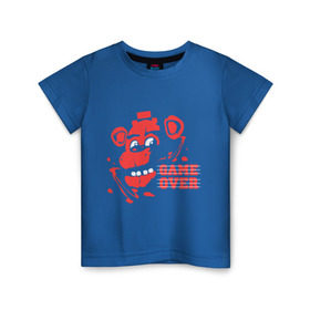Детская футболка хлопок с принтом Five Nights At Freddy`s в Санкт-Петербурге, 100% хлопок | круглый вырез горловины, полуприлегающий силуэт, длина до линии бедер | five nights at freddys | fnaf | freddy | game over | игры | медведь | мишка | фнаф | фредди