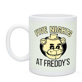 Кружка с принтом Five Nights At Freddy`s в Санкт-Петербурге, керамика | объем — 330 мл, диаметр — 80 мм. Принт наносится на бока кружки, можно сделать два разных изображения | five nights at freddys | fnaf | freddy | игры | медведь | мишка | фнаф | фредди