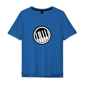 Мужская футболка хлопок Oversize с принтом Piano в Санкт-Петербурге, 100% хлопок | свободный крой, круглый ворот, “спинка” длиннее передней части | клавиши | музыка | пианино | фортепиано