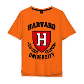 Мужская футболка хлопок Oversize с принтом Гарвард в Санкт-Петербурге, 100% хлопок | свободный крой, круглый ворот, “спинка” длиннее передней части | harvard | university | гарвард | институт | студентам | университет