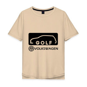 Мужская футболка хлопок Oversize с принтом Фольцваген гольф в Санкт-Петербурге, 100% хлопок | свободный крой, круглый ворот, “спинка” длиннее передней части | golf | logo | volkswagen | гольф | логотип | фольцваген