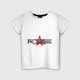 Детская футболка хлопок с принтом R7GE в Санкт-Петербурге, 100% хлопок | круглый вырез горловины, полуприлегающий силуэт, длина до линии бедер | @ | r7ge | youtube | звезда | метал