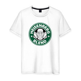 Мужская футболка хлопок с принтом Heisenberg Blend в Санкт-Петербурге, 100% хлопок | прямой крой, круглый вырез горловины, длина до линии бедер, слегка спущенное плечо. | во все тяжкие