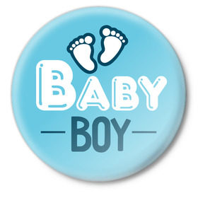 Значок с принтом Boy в Санкт-Петербурге,  металл | круглая форма, металлическая застежка в виде булавки | Тематика изображения на принте: baby shower | boy | беременность | бэби шауэр | для беременных | мальчик | новорожденный | ножки | рождение