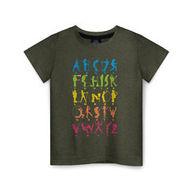 Детская футболка хлопок с принтом Рок алфавит (без расшифровки) в Санкт-Петербурге, 100% хлопок | круглый вырез горловины, полуприлегающий силуэт, длина до линии бедер | kiss | nirvana | ozzy | rock | алфавит | группы | рок