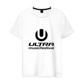 Мужская футболка хлопок с принтом Ultra Music Festival в Санкт-Петербурге, 100% хлопок | прямой крой, круглый вырез горловины, длина до линии бедер, слегка спущенное плечо. | house | rave | ultra music festival | umf